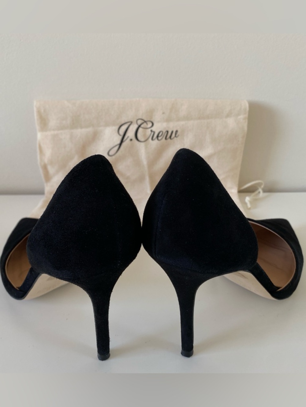 🇮🇹 J.Crew | Elsie suede d’Orsay Black pumps - Picture 4 of 14